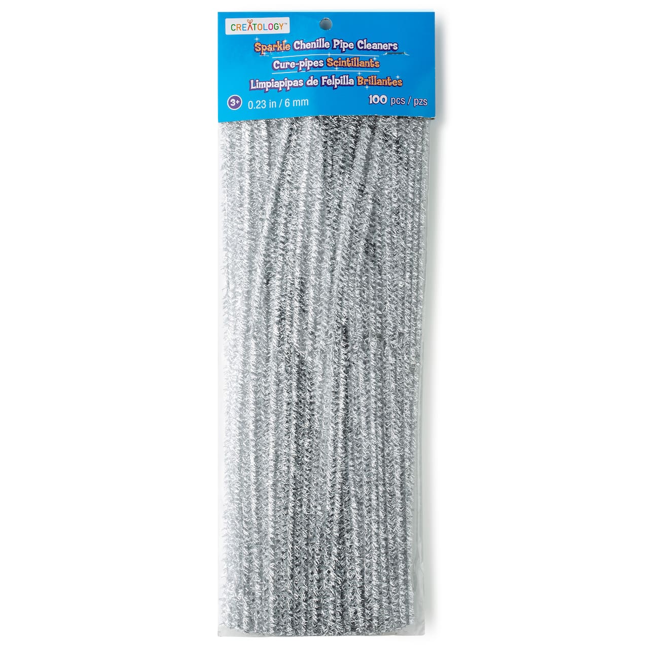 12 Packs: 100 ct. (1,200 total) 6mm Glitter Chenille Pipe Cleaners by Creatology™